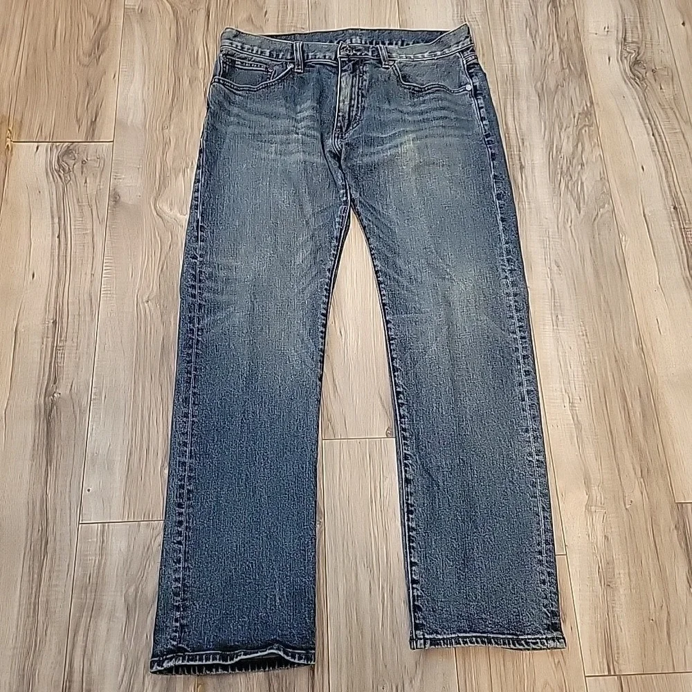 Brooks Brothers Straight Fit Stretch Jeans Mens 35x30 Blue Denim
